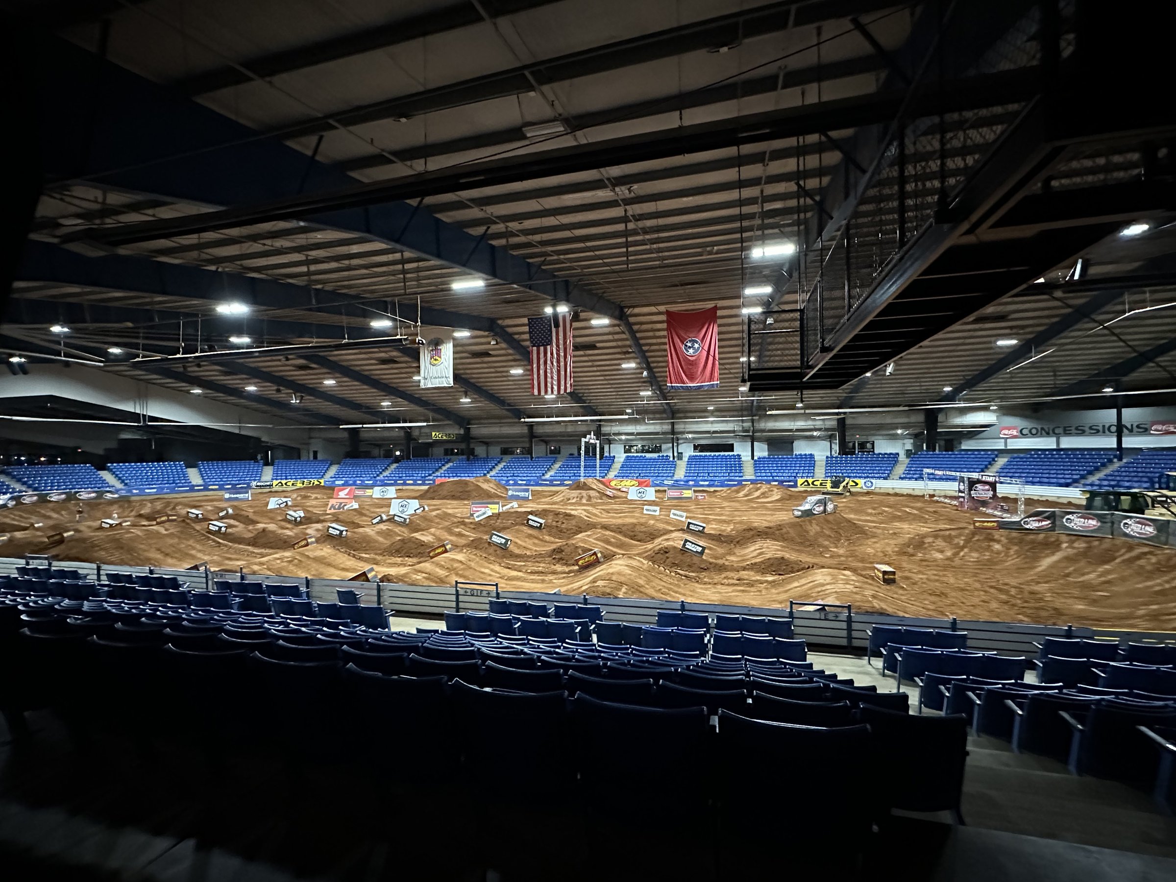 Nashville Arenacross motocross track built by MXcavation in Tennessee